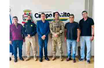 Campo Bonito - Prefeito Mario Weber recebe agentes da Polícia Rodoviária Federal para firmar acordo técnico de cooperação